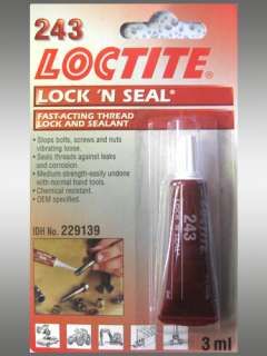 LOCTITE 243 LOCK N SEAL FOR NUTS, BOLTS, SCREWS 3ml  