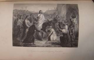 C1870 King James Holy Bible/Engravings/Gilt Binding!  