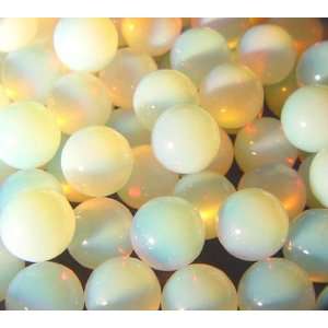  Opalite Mini Spheres 20 mm with Gold Tone Stand Lapidary 