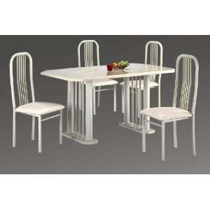  World Imports White Marble Dinette Chairs 7821 60