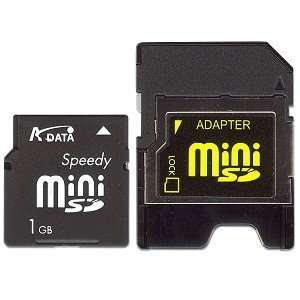  A Data 1GB miniSD Memory Card with Adapter Electronics