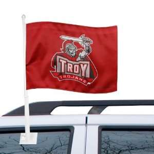 Troy University Trojans 11 x 15 Cardinal Car Flag  