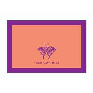  Personalized Stationery Note Cards Set with Butterfly 