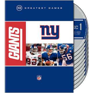   York Giants DVDs Warner Brothers New York Giants 10 Greatest Games DVD