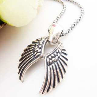 925 Sterling Silver Angel Wing Charm Pendant Jewelry  