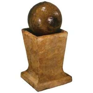  Sphere on Low Pedestal Outdoor Fountain Patio, Lawn 
