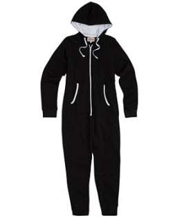   ) Black Hooded Heavy Weight Jersey Jumpsuit  253759601  New Look