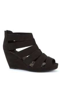New Look Mobile  Wide Fit Black Strappy Wedges