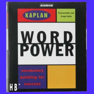  KAPLAN WORD POWER 2 CDs Vocabulary Test Taking College Prep SAT GRE 