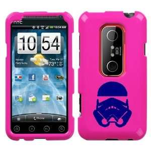  HTC EVO 3D BLUE STORM TROOPER ON A PINK HARD CASE COVER 