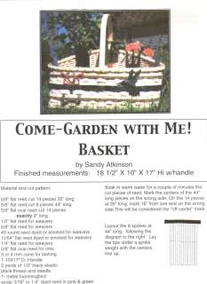 Come  Garden with me Basket Weaving Pattern and Instructions  