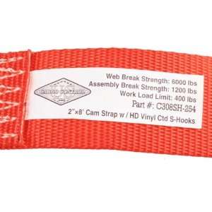   Strap (Single) with S hooks   Motorcycle Tie Down Straps: Automotive