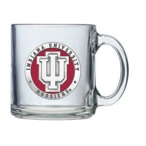  Indiana Hoosiers Logo Clear Coffee Mug: Sports & Outdoors