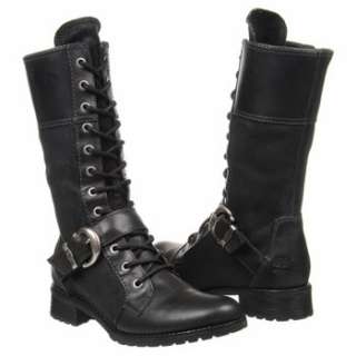 Womens Timberland Bethel Buckle Mid Lace Black Shoes 