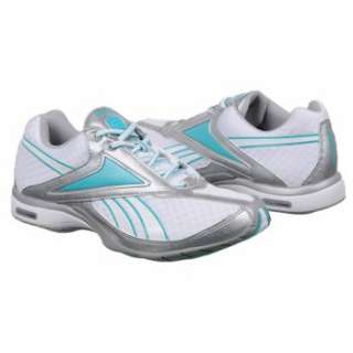 Athletics Reebok Womens Train Tone Slimm White/Silver/Blue Shoes 