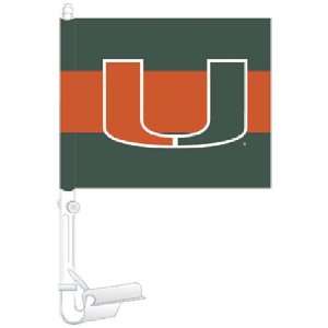 Miami Hurricanes NCAA Car Flag (11.75x14.5):  Sports 