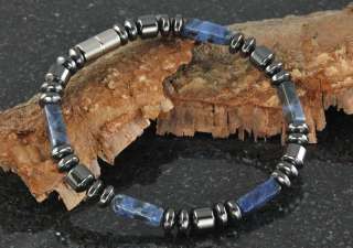 MENS Sodalite & Magnetic Hematite Bracelet or Necklace  