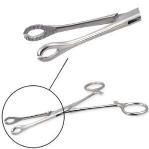 Navel piercing slotted clamp
