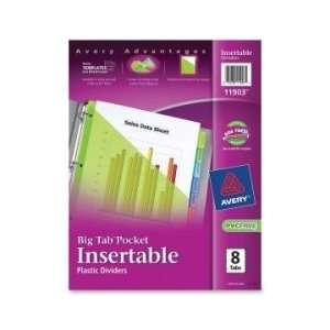  Avery WorkSaver Plastic Pocket Insertable Tab Dividers 