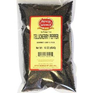 Spicy World Peppercorn (Whole) Black Tellicherry, 16 Oz. bag
