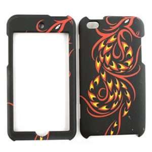  Apple iPod Touch 4 Fire Dragon on Black Hard Case,Cover 