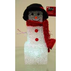   : Black Hat Lighted LED Christmas Snowman Decoration: Home & Kitchen