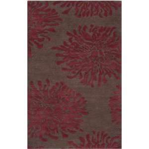   Red Flowers Contemporary 2 x 3 Rug (BST 539): Home & Kitchen