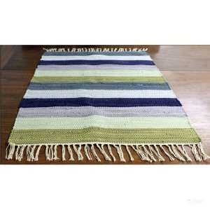  Fair Trade Striped Cotton Rag Rug: Home & Kitchen
