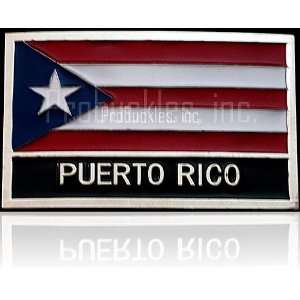  Puerto Rican Square Belt Buckle / Nación De Puerto Rico Bandera De 