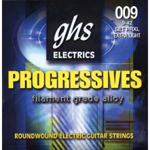  GHS Progressives Electric Guitar Strings Extra Light 