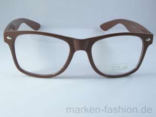 Nerd Brille Wayfarer Hornbrille Atzenbrille ohne Stärke  