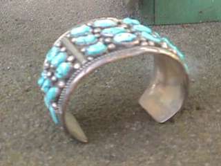 Native American Navajo bracelet silver turquoise dead p  
