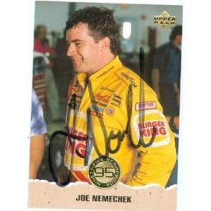  Joe Nemechek Autographed/Hand Signed Trading Card (Auto Racing 