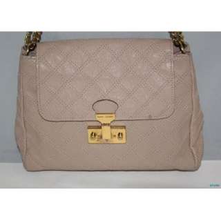 Auth. Marc Jacobs XL Single Quilted Leather Shoulder Crossbody Camel $ 