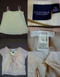 Sonoma Tank. Chest 37. J Crew Semi Sheer Top with a tear that is 