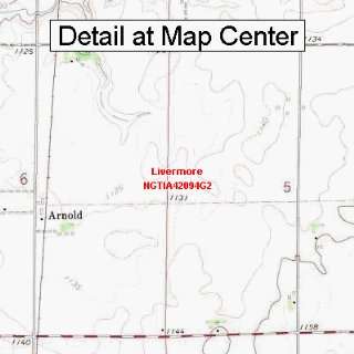 USGS Topographic Quadrangle Map   Livermore, Iowa (Folded/Waterproof 