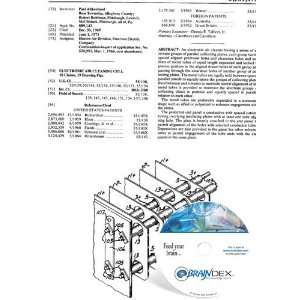    NEW Patent CD for ELECTRONIC AIR CLEANING CELL 