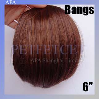NEW 6 Clip On Hair Bangs Fringe Extension 2 color hb1  