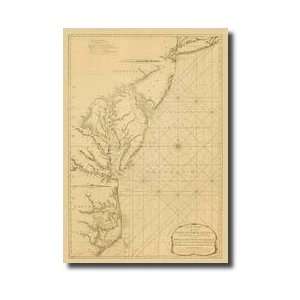    Coastal Chart Of The East Coast Giclee Print: Home & Kitchen