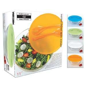  Euro Ware EW65003 1PC Glass Salad Bowl with Cover and 
