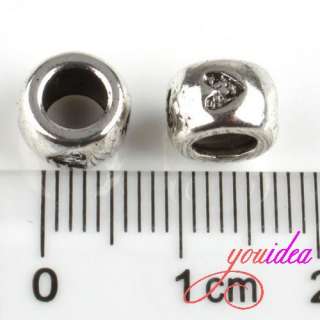240* Wholesale Heart Tibet Silver Charms Spacer Stopper Beads P1191 