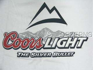 COORS LIGHT THE SILVER BULLET MENS WHITE T SHIRT LARGE  