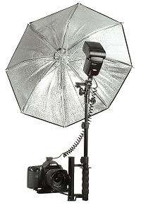 Fully articulated power zoom flash head, Perfect for ceiling and 
