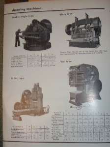 Vtg Thomas Machine Co Catalog~Presses~Punch/Shear~Metal  