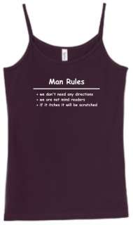 Shirt/Tank   Man Rules   funny humor guy male comic  