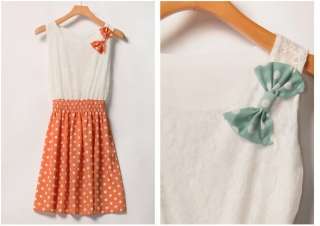 White Lace Cocktail Dress on Korean Fashion Style Polka Dot Dress White Green Lace Top 89683