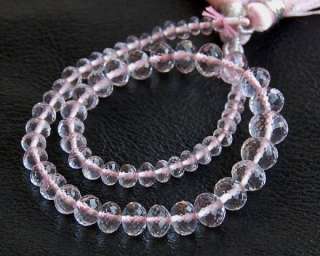 Eye Clean Pink Amethyst Faceted Rondelle Beads 27pcs  