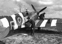 RAF Spitfire Gets D Day Invasion Markings, WW2 WWII  