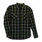 New Young Mens Black White Plaid Long Sleeve Plaid NorthPoint Cotton 