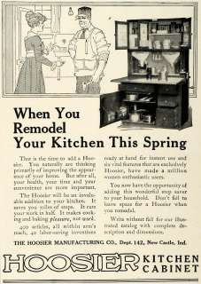   Hoosier Kitchen Cabinet Antique Home Remodeling   ORIGINAL ADVERTISING